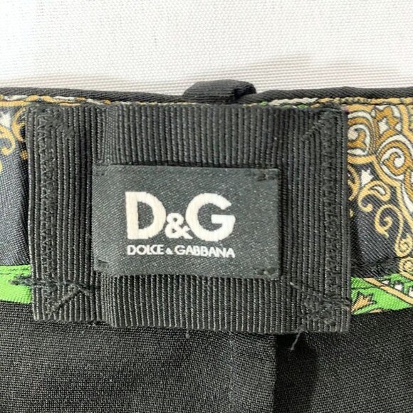 DOLCE & GABBANA WOMEN'S BLACK WOOL BLEND ANKLE ZIP TAPERED TROUSER PANTS - S - Picture 3 of 9